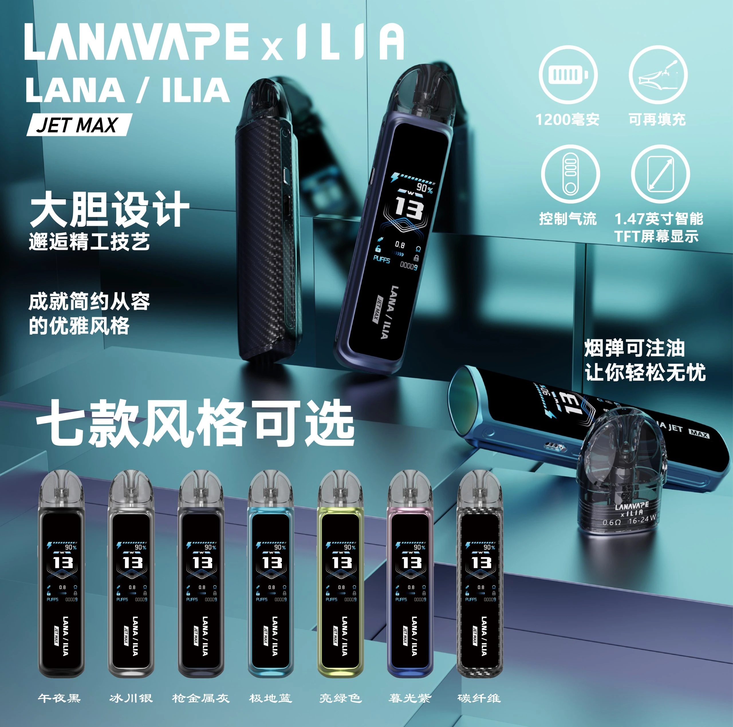 LANA JET MAX 30W 側註油主機套裝 | LANA 新款註油主機 | 智能顯示 台灣現貨 (图1)